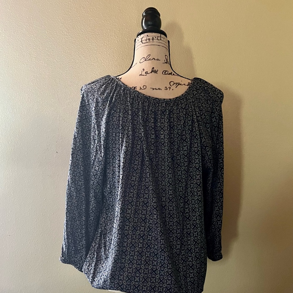Michael kors XL navy blue half sleeve blouse